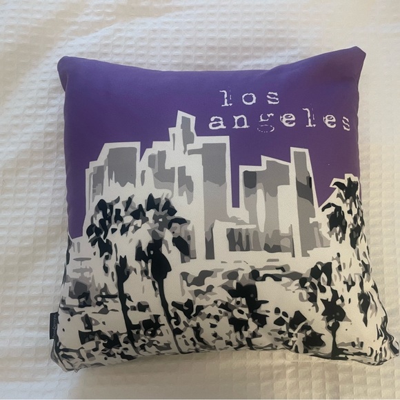 Los Angeles, California Accent Pillow, purple, Deny Designs, Like New - Picture 5 of 9